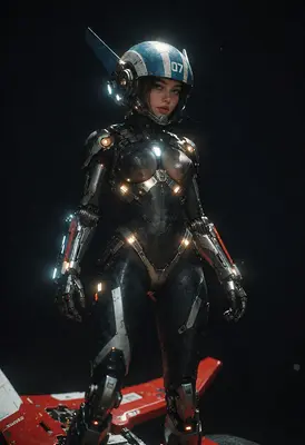 Cybernetic Pilot in Tactical Armor