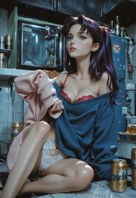 Relaxing Evening with Misato Katsuragi