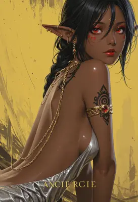 Gilded Dark Elf Portrait