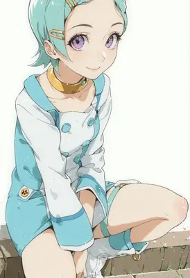 Cute Girl with Pastel Blue Hair