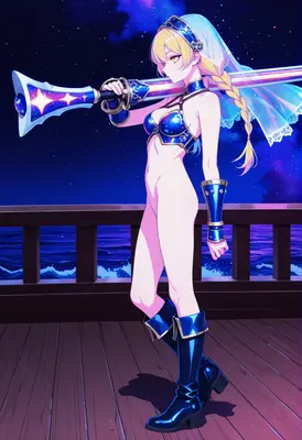 Stellar Warrior Under The Night Sky