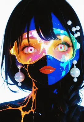 Cybernetic Neon Dreams Portrait
