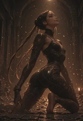 Cybernetic Beauty in the Shadows