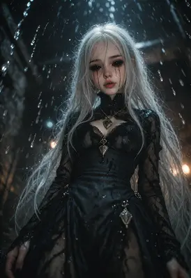 Weeping Maiden in the Midnight Rain