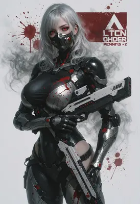 Cybernetic Mercenary with Plasma Rifle