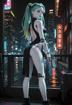 Cybernetic Assassin in Neon City
