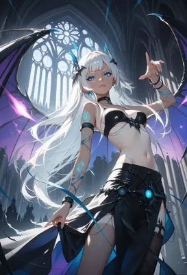 Gothic Demon Queen in Cathedral