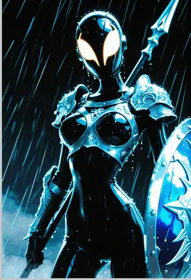 Neon Knight in the Rain