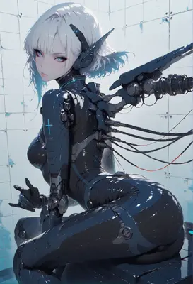 Cybernetic Android in Sleek Tactical Gear