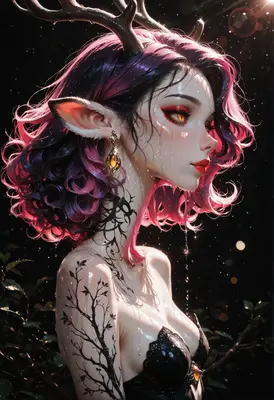 Enchanted Deer Spirit in the Rain