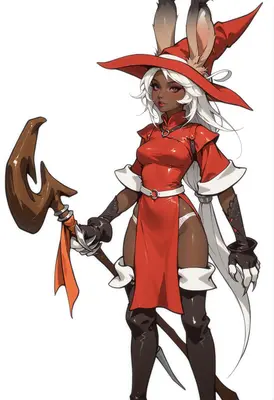 Rabbit Eared Mage in Red Robes