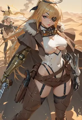 Cyborg Desert Mercenaries in Battle