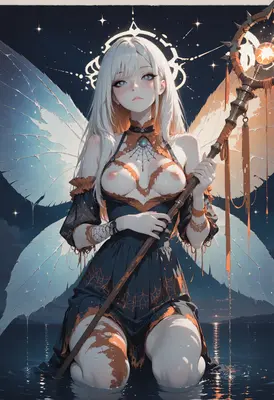 Celestial Fairy Mage by the Water