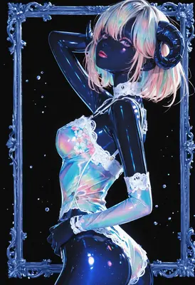 Iridescent Demon in a Gilded Frame