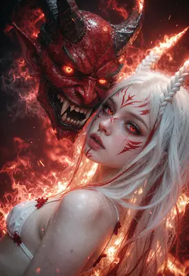 Fiery Demon and White Haired Maiden