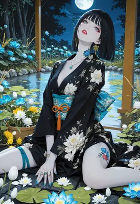 Midnight Lotus Garden Serenity
