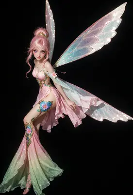 Ethereal Pink Lotus Fairy Princess