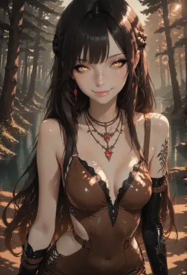 Golden Eyed Beauty in Enchanted Forest