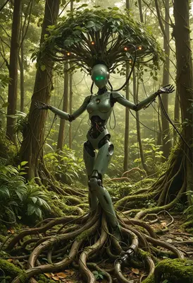 Android Awakening in the Ancient Forest