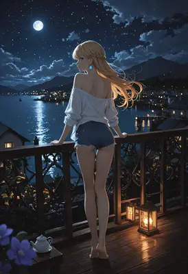 Moonlit Night on the Balcony