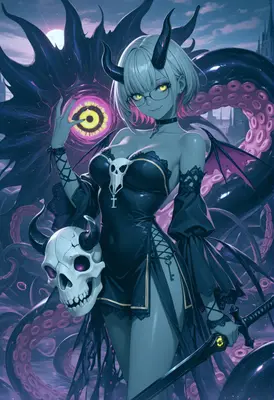 Demon Summoner with Glowing Eye