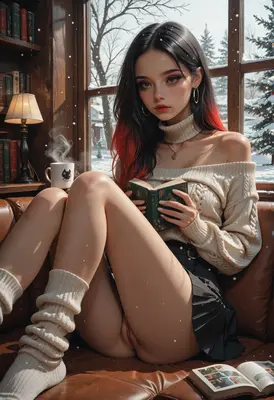 Cozy Winter Reading by the Window