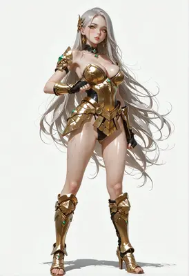 Golden Valkyrie in Wet Armor