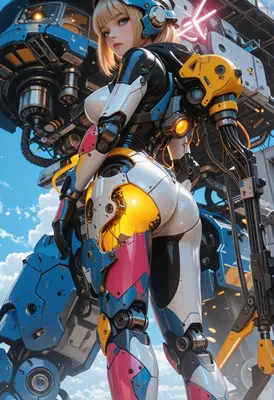 Cybernetic Pilot in Powered Armor