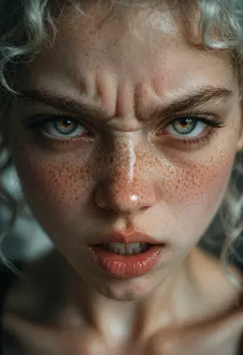 Fierce Gaze of the Freckled Muse