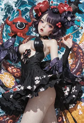 Abyssal Artist with Ink Octopus
