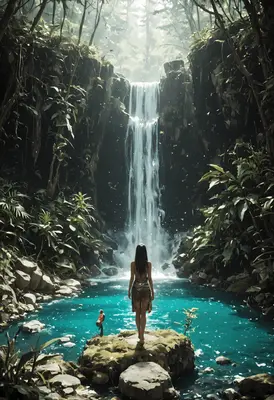 Solitude at the Hidden Jungle Waterfall