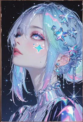 Stellar Radiance Celestial Portrait