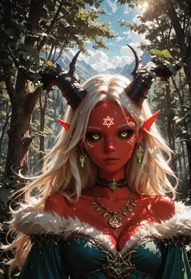Red Horned Forest Enchantress