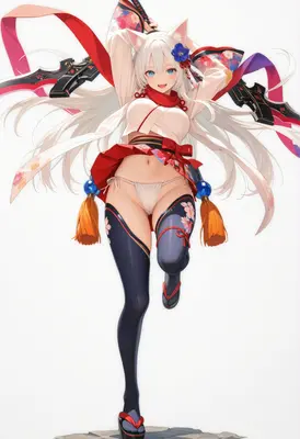 Fox Girl Warrior in Traditional Attire