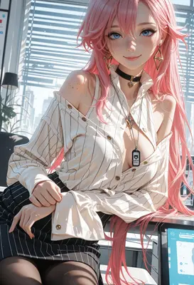 Pink Haired Office Professional