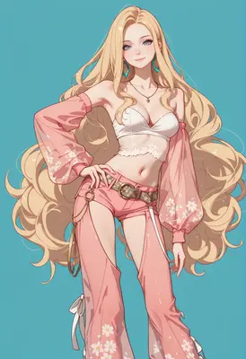 Stylish Blonde in Pastel Floral Fashion