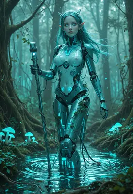 Cyborg Elf Guardian of the Forest