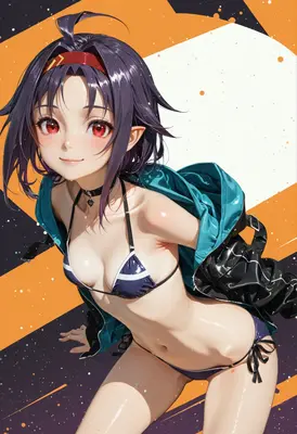 Anime Girl in Stylish Swimwear