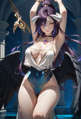 Celestial Succubus in Divine Attire
