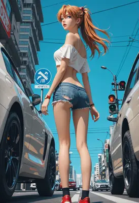 Summer Stroll Through City Traffic