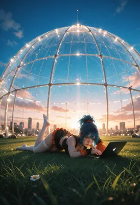 Digital Nomad Under a Glass Dome