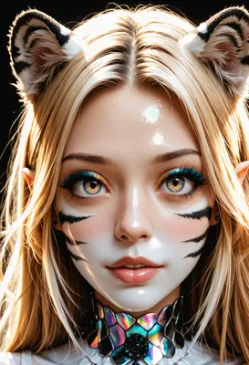 Ethereal Tiger Spirit Portrait