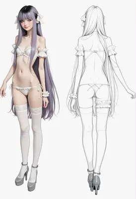 Anime Character Design Reference Sheet
