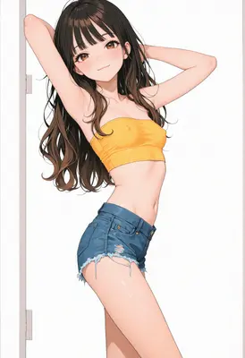 Casual Summer Vibes Anime Girl