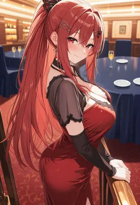 Elegant Evening Date with Red-Haired Beauty