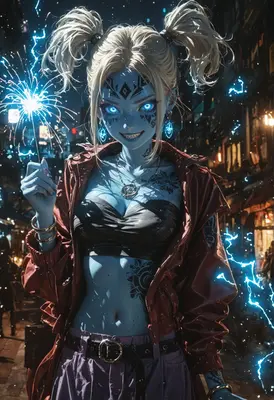 Electric Blue Mischief with Sparkler