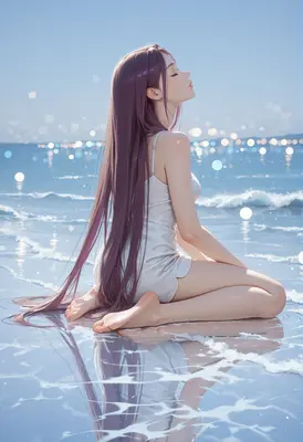 Serene Moment by the Ocean