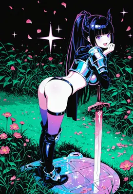 Demon Knight in the Neon Garden