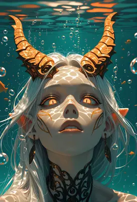 Abyssal Horned Maiden Underwater