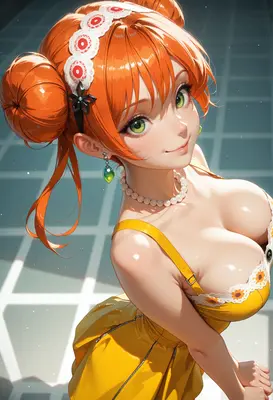 Radiant Orange Haired Anime Girl